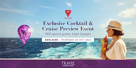 Travel Associates Exclusive Cocktail & Cruise Preview Event, Adelaide primary image