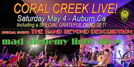 Coral Creek, Band Beyond Description - Mad Alchemy Liquid Light Show ! @   Keep Smilin's Foothill Fillmore @ The Odd Fellows Lodge.  primary image