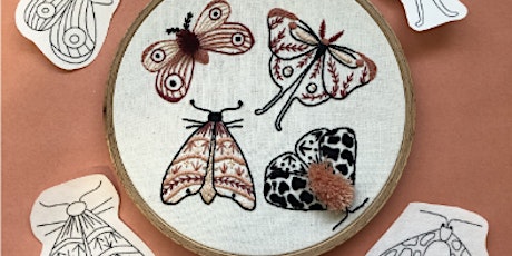 Embroidery Class: Fluffy Moths