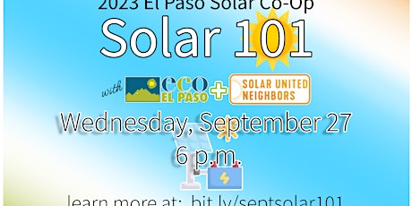 2023 El Paso Solar Co-Op - September Solar 101 primary image
