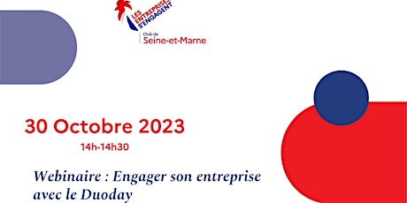 Image principale de Webinaire Les entreprises s'engagent 77 sur le Duoday - 30 octobre 2023