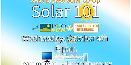 2023 El Paso Solar Co-Op - Oct. Solar 101 primary image