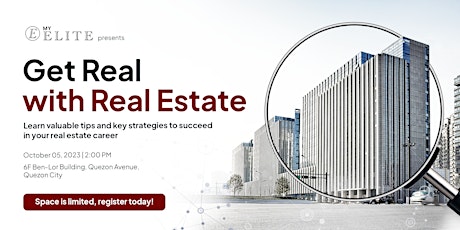 Imagen principal de myELITE Sales Workshop: Get Real with Real Estate