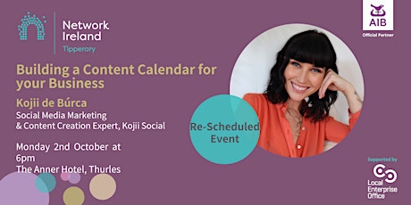 Primaire afbeelding van Building a Content Calendar for your Business.