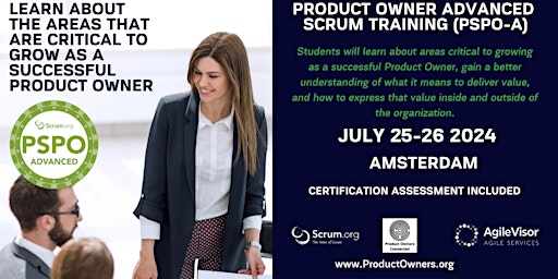 Image principale de Certified Training | Professional Scrum Product Owner - Advanced (PSPO-A)