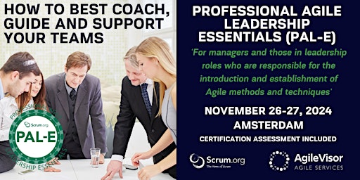 Imagem principal de Certified Training | Professional Agile Leadership (PAL-E)