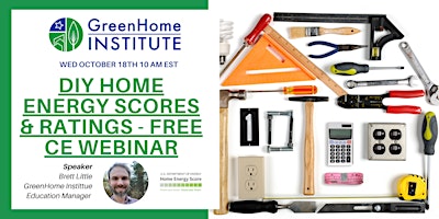 DIY Home Energy Scores & Ratings – Free CE Webinar