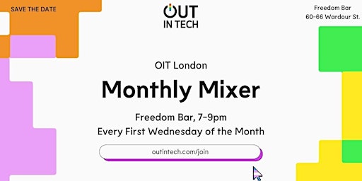 Imagem principal de Out in Tech London | Monthly Mixer