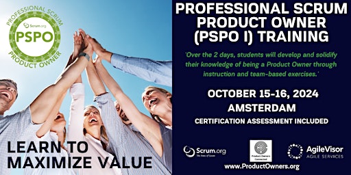 Primaire afbeelding van Certified Training | Professional Scrum Product Owner (PSPO)