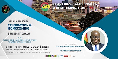 Ghana Diaspora Celebration & Homecoming Summit '19 primary image