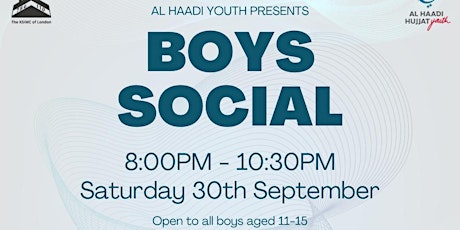 AHY Boys Social! primary image