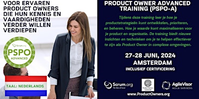 Primaire afbeelding van Gecertificeerde 2-daagse training | Product Owner Advanced (PSPO-A)