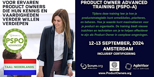 Immagine principale di Gecertificeerde 2-daagse training | Product Owner Advanced (PSPO-A) 