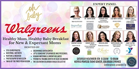 Imagem principal do evento Walgreens Healthy Mom, Healthy Baby Breakfast at the CS Women's Expo 2023