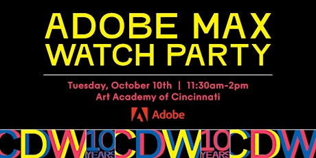 Imagem principal do evento Adobe Max Watch Party