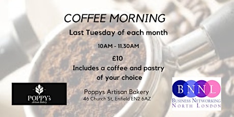 Image principale de Coffee Morning with BNNL and Poppy's Artisan Bakery