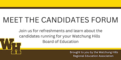Image principale de Meet the Candidates Night- Watchung Hills Regional Board of Education