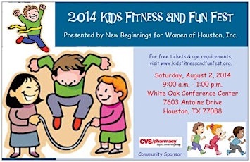 Kids Fitness and Fun Fest, Presented by New Beginnings For Women of Houston primary image