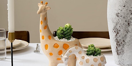 Make Animal Planters on Pottery Wheel for couples  with Kelsey