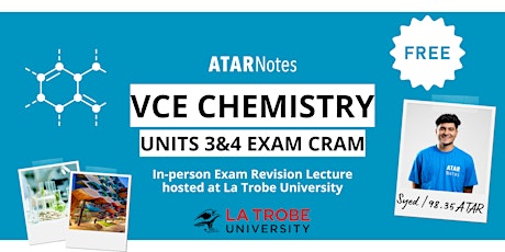 Imagem principal do evento VCE Chemistry 3&4 Exam Cram Lecture FREE