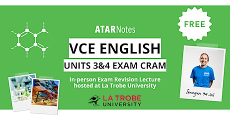 VCE English 3&4 Exam Cram Lecture FREE primary image