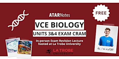 Imagem principal do evento VCE Biology 3&4 Exam Cram Lecture FREE
