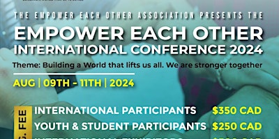 Primaire afbeelding van EMPOWER EACH OTHER INTERNATIONAL CONFERENCE 2024 CANADA
