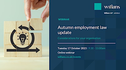 Autumn employment law update (webinar) primary image