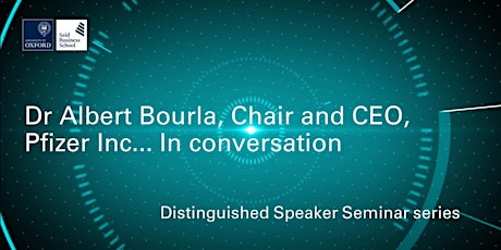 Imagem principal do evento Distinguished Speaker Seminar - Dr Albert Bourla in conversation