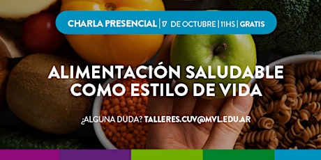 Hauptbild für Charla Alimentación saludable como estilo de vida