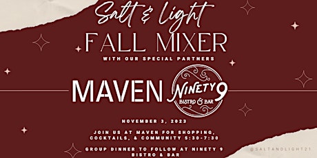 Salt & Light Fall Mixer -- Mom's Night Out primary image