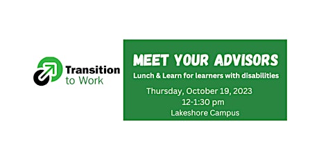 TTW Meet Your Advisor Event - Lakeshore primary image