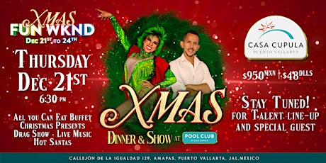 Primaire afbeelding van Christmas Dinner Show  2023 | Cena Navideña Show | Beneficencia