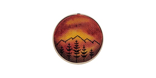 Fall Sunset: Watercolor Painting - Cross Stitch Class primary image