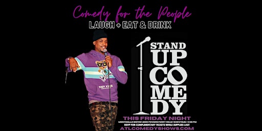 Imagem principal do evento The Laugh + Eat & Drink Comedy Show!