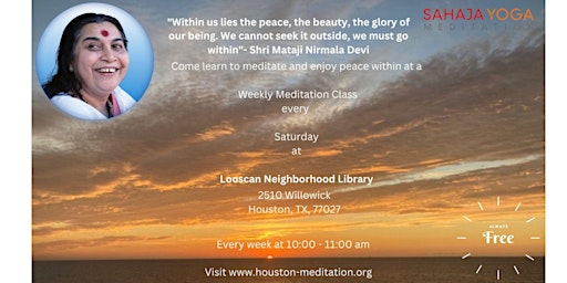 Imagem principal do evento Learn to Meditate (Sahaja Yoga Meditation)