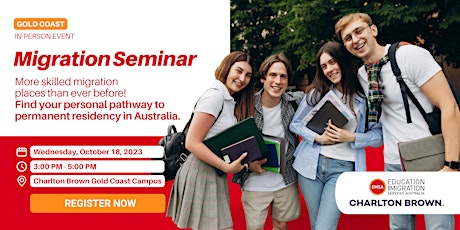 Migration Seminar-Find your personal pathway to permanent residency in AUS primary image