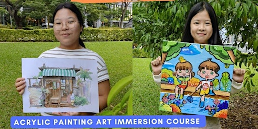 Image principale de Kids Holiday Art Series - Acrylic Painting Art Immersion Course
