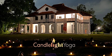 Evening Destress Yoga Class at the Botanic Garden with magical candlelights