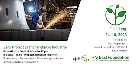 Image principale de Zero Project Branchendialog Vorarlberg Industrie