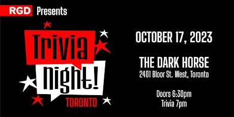 Imagen principal de RGD Trivia Night — Toronto