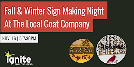 Imagem principal de Fall and Winter Sign Making Night at The Local Goat Company