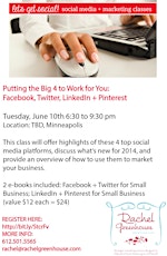 Putting the Big 4 to Work for You: Facebook, Twitter, LinkedIn + Pinterest primary image