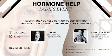 Primaire afbeelding van HORMONE HELP- Ladies Event!