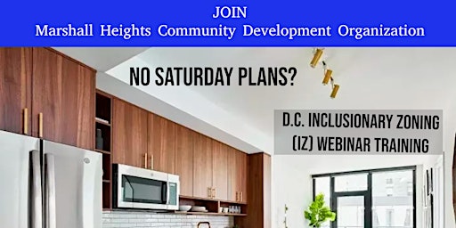 D.C.'s Inclusionary Zoning  (IZ Webinar) Every 3rd Saturday Monthly  primärbild