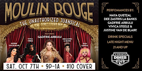 Imagem principal do evento Moulin Rouge at 5 Points Diner & Bar - Sat. Oct. 7