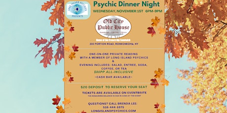 Primaire afbeelding van Psychic Dinner Night At Old City Public House