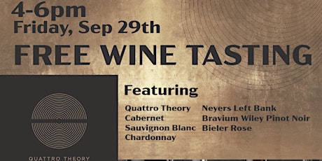 FREE Wine Tasting Featuring Quattro Theory Wines primary image