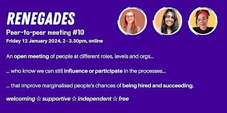 Renegades #10: peer-to-peer chat on making our workplaces radically fairer primary image