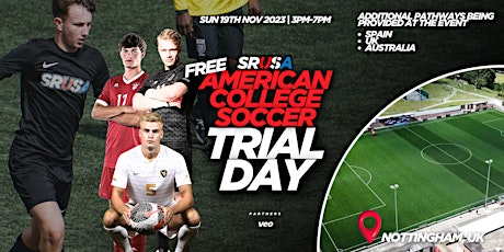 Image principale de U.S. College Soccer Trial Day (and other pathway) - (Nottingham, UK)